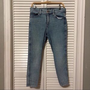 Express Mid Rise Women's Light Blue Skinny Jeans